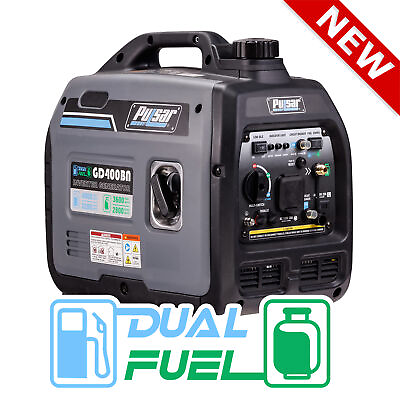All New Pulsar 4000W Portable Super Quiet Dual Fuel Inverter Generator GD400BN $649.00