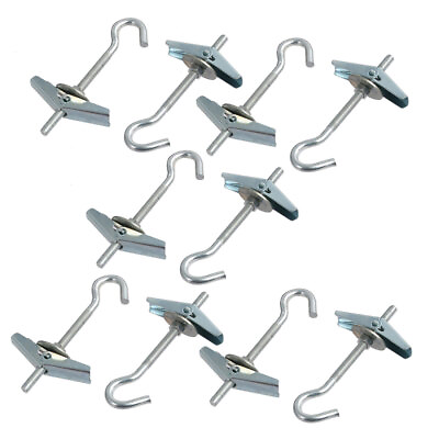 #ad #ad 10Pcs M5x90mm Carbong Steel Toggle Anchor Eye Screw Hook Washer Nut Assortment AU $21.34
