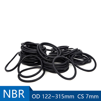 NBR O Ring Seal Rubber Silicone Gasket CS 7mm OD 122 315mm Rubber Oil Washer $39.15