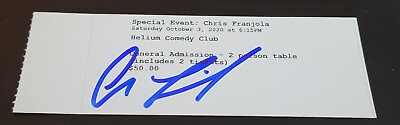 #ad Chris Franjola Signed Show Ticket October 3 2020 Portland Oregon Helium Club B $13.99