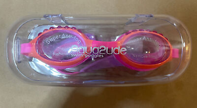 #ad Aqua2ude Glam Jeweled Swim Goggles Anti fog Silicone Strap Case Kids 3 Yr amp; Up $9.99