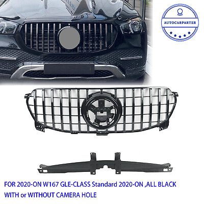 #ad GTR Front Bumper Grill All Black For Mercedes W167 GLE CLASS Standard 2020 2023 $64.49