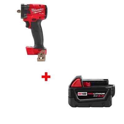 #ad Milwaukee 2854 20 M18 FUEL 3 8quot; Impact Wrench w FREE 48 11 1850 Battery Pack $219.00