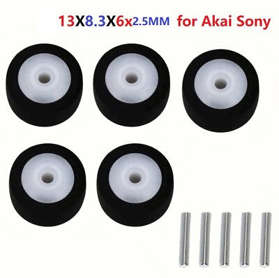 #ad 5PCS for Sony 13*8.4*6.3*2.5mm Pressure Belt Pulley Pinch Roller with Metal Axle $14.22