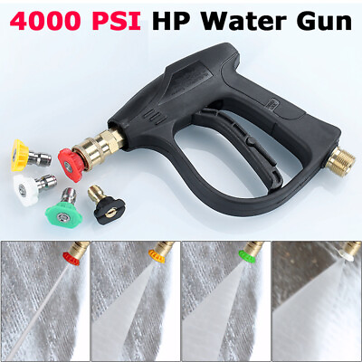 #ad 1 4quot; High Pressure Washer Gun 4000 PSI Car Wash Foam Spray Short Wand w Nozzle $8.89