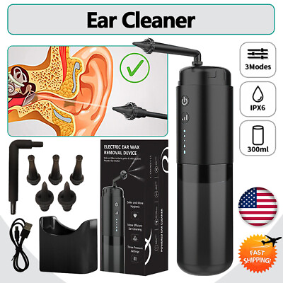 #ad Automatic Electric Ear Water Cleaner Ear Wax Remover Ear Washer Earwax Cleaningo $26.99