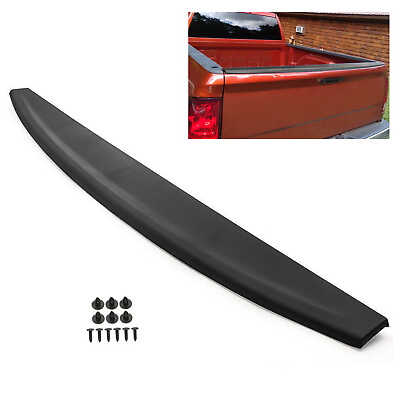 #ad Fit For 09 19 Dodge Ram Tailgate Spoiler Top Protector Cover Molding PP Black $27.55