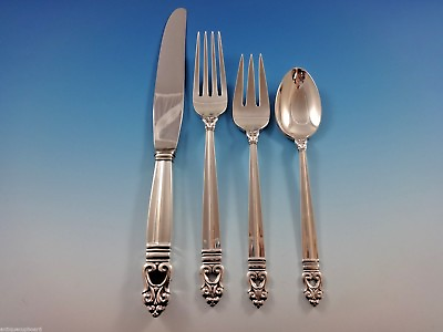 #ad Royal Danish by International Sterling Silver Flatware Set Service 24 Pieces $1165.50
