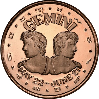 #ad Lot of 20 1 oz Copper Round Gemini $39.00