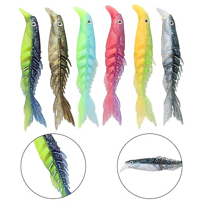 #ad Multi Segment Design Soft Fishing Bait with Lifelike Swimming Perch Pike Lures $8.99
