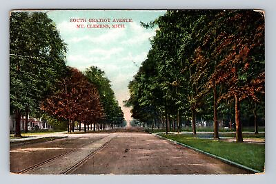 Mt Clemens MI Michigan Residential South Gratiot Avenue Vintage c1908 Postcard #ad $7.99
