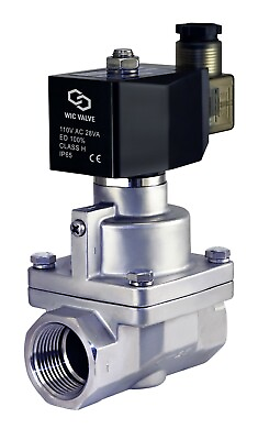#ad #ad 1quot; Inch High Pressure Stainless Steam Solenoid Valve Normally Closed 110V AC $185.99