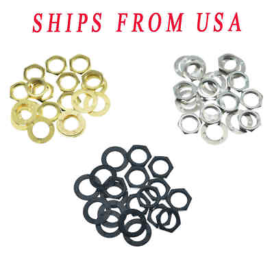 #ad Brass 3 8quot; Guitar Pots Nuts Hex Nuts Washers fits CTS Pots amp; Switchcraft Jacks $7.99