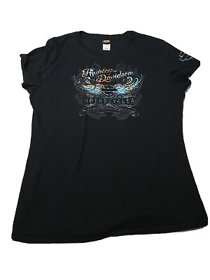 #ad Harley Davidson Women#x27;s Short Sleeve XL Black Ridge Runner Chattanooga Tn $13.99