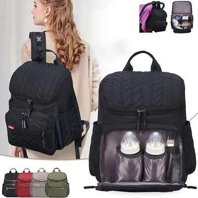 #ad Mummy Maternity Bags For Baby Diaper Backpack Waterproof Large Capacity Bag $93.64