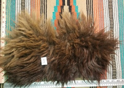 #ad Large Sizes Premium Bison Buffalo Scrap Fur Hide Leather New Tanned Soft Tan $30.00