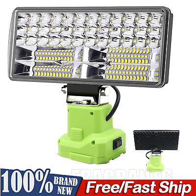 #ad 6000LM Cordless LED Work Lights For Ryobi 18V Battery Flashlight LED Flood Light $28.89