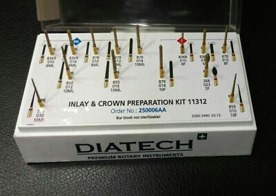 #ad Coltene Diatech Crown amp; Bridge Preparation Kit of 14 Multilayered Gold Plated $59.99