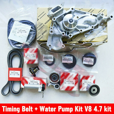 #ad Engine TIMING BELT WATER PUMP KIT Fits 4Runner Tundra Toyota Lexus LX470 V8 4.7 $180.40