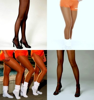 #ad 2 Pr Tamara Pic Color Pantyhose A B C Long X Tall 2XL Hooters Uniform Lingerie $18.44