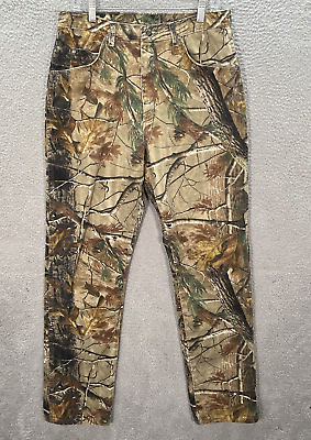 #ad Wrangler Jeans Mens 34x36 Camouflage Pro Gear Realtree AP Camo Outdoors Hunting $23.64