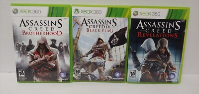 #ad Assassin#x27;s Creed Black Flag Revelations Brotherhood XBOX 360 Game Lot Working $17.99