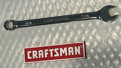 #ad CRAFTSMAN LONG PATTERN POLISHED COMBINATION WRENCH SAE MM NEW $17.99