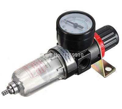 Air Compressor Pressure In Lin Water Air Filter With Air Regulator Trap 1 4quot; $9.52