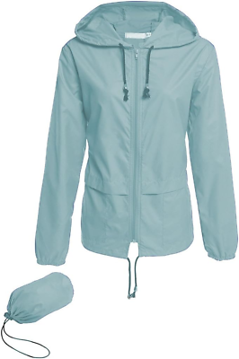 #ad Women#x27;s Lightweight Hooded Raincoat Waterproof Packable Active $36.99