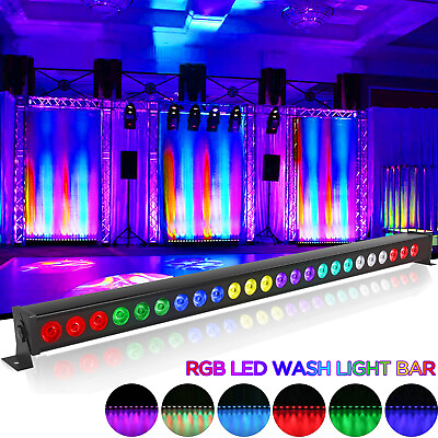#ad 24LED RGB 72W LED DMX Light Bar Show Party Disco DJ Stage Lighting Wall Washer $66.49