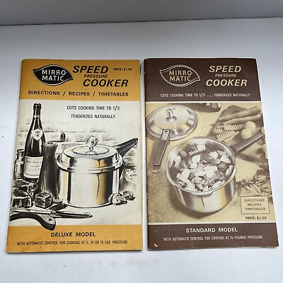 #ad Mirro Matic 1972 Speed Pressure Cooker Booklets with Recipes Booklets Only $11.34