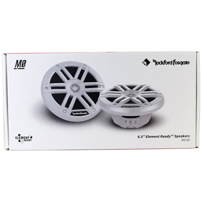#ad Rockford Fosgate M0 65 6 1 2quot; 2 Way Marine Audio Coaxial Speakers White NEW $119.99