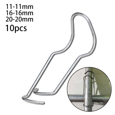 #ad 10PCS Greenhouse Pressure Spring Steel Pipe Top Spring Clip Steel Wire Buckle $19.41
