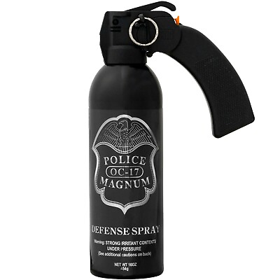 #ad Police Magnum pepper spray 16 oz Pistol Grip Fogger Defense Security Protection $49.95