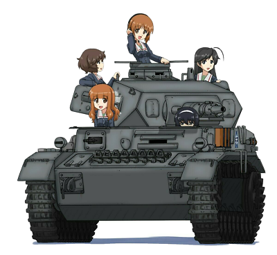 #ad Tank Crew 2 Girls Und Panzer GuP Weatherproof Anime Sticker 6quot; Car Decal $14.95
