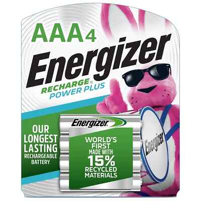 #ad AAA ENERGIZER RECHARGEABLE POWER PLUS BATTERIES 4 PACK $11.99