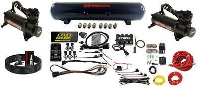 #ad #ad Level Ride Pressure Only amp; airmaxxx Black 480 Air Management Kit Complete w Tank $1944.88