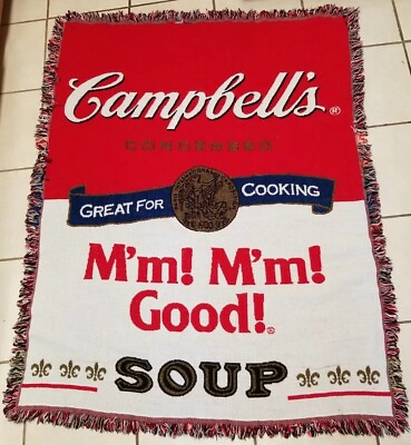 #ad Campbell#x27;s Soup Blanket Throw 55quot;43quot; $99.99