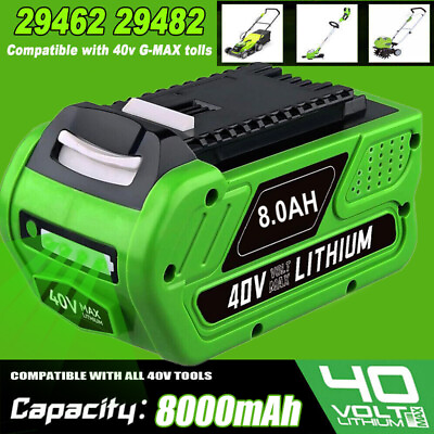 #ad #ad 4.0 6.0 8.0AH For Greenworks 40V G MAX Lithium Battery 29462 29252 29472 29482 $45.98