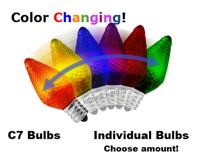 #ad LED Color Changing Bulbs Refrigerator Night Light Christmas C7 E12 $3.99