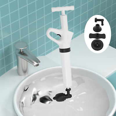 #ad High Pressure Home Toilet Plunger Air Drain Blaster Sink Dredge Clog Remover $34.10