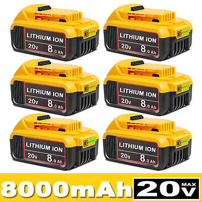 #ad 8.0AH Lithium Ion Battery For DeWalt 20V 20 Volt Max XR DCB206 2 DCB205 2 DCB204 $149.99