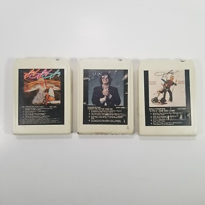 #ad Dolly Parton Ronnie Milsap 8 Track 9 to 5 amp; Odd Jobs Lot of 3 No Getting Over Me $14.97