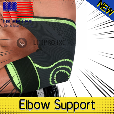 #ad Elbow Brace Compression Support Sleeve Arthritis Tendonitis Reduce Joint Pain US $5.03