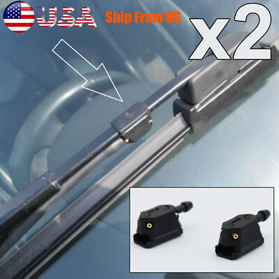 #ad 2X 4 Holes Windshield Washer Nozzle Universal Wiper Water Spray Jet Adjustable $6.99