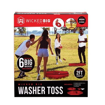 #ad Wicked Big Sports Supersized Vinyl Washer Toss Outdoor Game 6 Washers and 2... $44.90