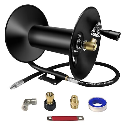 #ad Pressure Washer Hose Reel W Jumper Hose for 3 8quot; X100ft 4000PSI Retractable $949.99