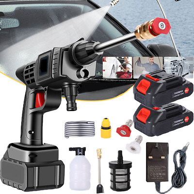 #ad Electric Cordless High Pressure Washer Portable Power Cleaner Kit With 2 Nozzle $36.92