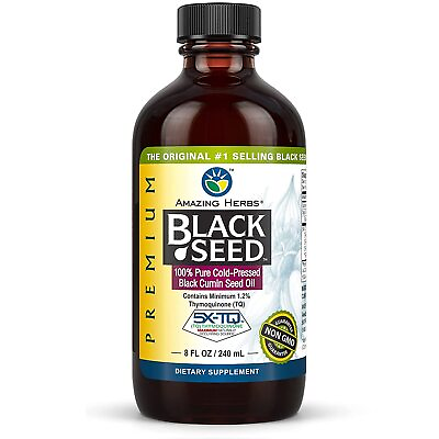 #ad Amazing Herbs Premium Black Oil Cold Pressed Nigella Sativa Aids in Digestive $36.61