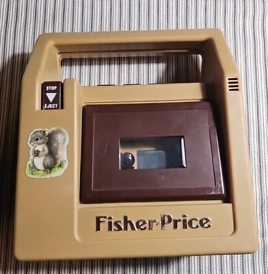 #ad #ad Vintage 1980 Fisher Price Brown Cassette Player Tape Recorder 826 Clean Parts $29.99